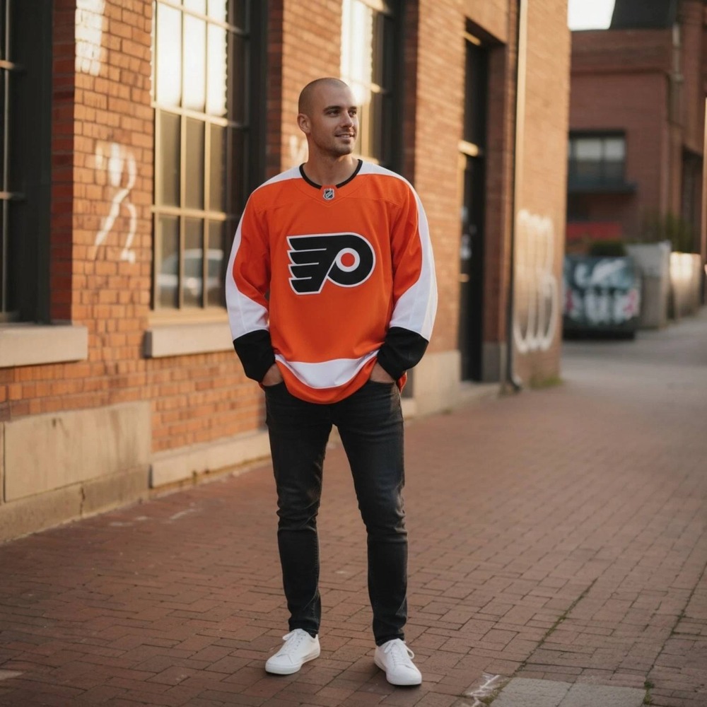 Philadelphia Flyers Fanatics Breakaway NHL Hockey Jersey Mens 5XL Orange